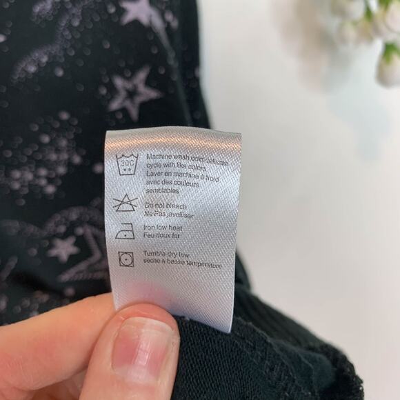 CHASER whimsigoth galaxy star jumper sweater ruched sleeve emo pop punk 2715 - Picture 8 of 11